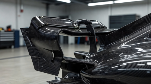 Carbon composite aerodynamic race monocoque side winglet
